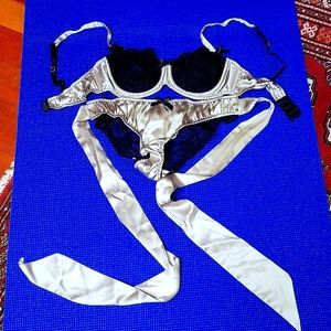 Lucile England, Couture  Balcony Bra and  matching Flirty Tie Back Knickers